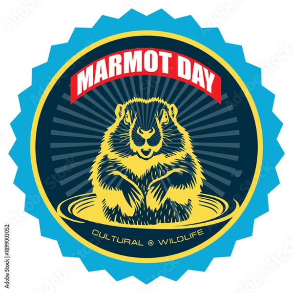 Obraz Marmot Day sticker