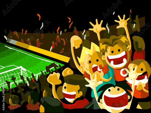 Fototapeta Soccer night match