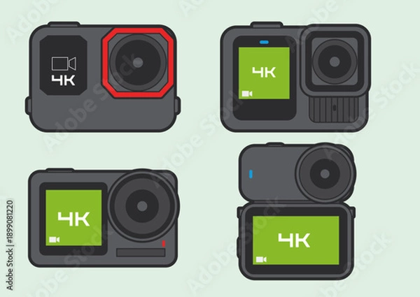 Obraz vector illustration of action camera