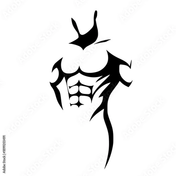 Obraz Simple muscle silhouette