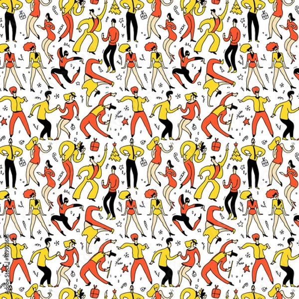 Obraz christmas pattern dance color