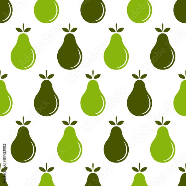 Obraz Avocado Seamless Pattern Design. Avocado Fruits Background Vector
