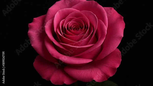 Obraz pink rose on black