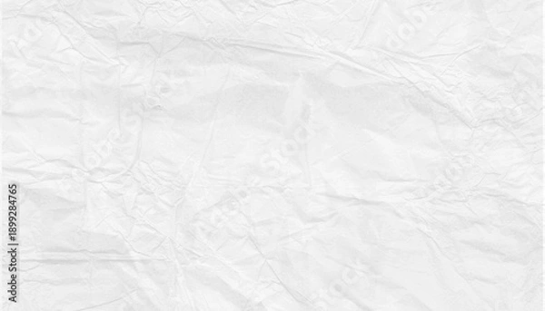 Fototapeta Crumpled white paper texture background blank surface pattern create wrinkled neutral backdrop for design projects