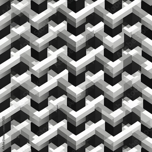 Obraz 3D geometric pattern with repeating cubes