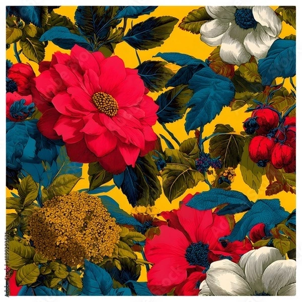 Obraz Dense floral pattern