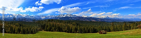 Fototapeta Beautiful panowama on the Polish Tatras