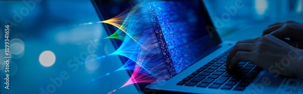 Fototapeta datum, data, technology, ai, management, document, business, flow, analysis, information, artificial, artificial intelligence, datum, neural network,