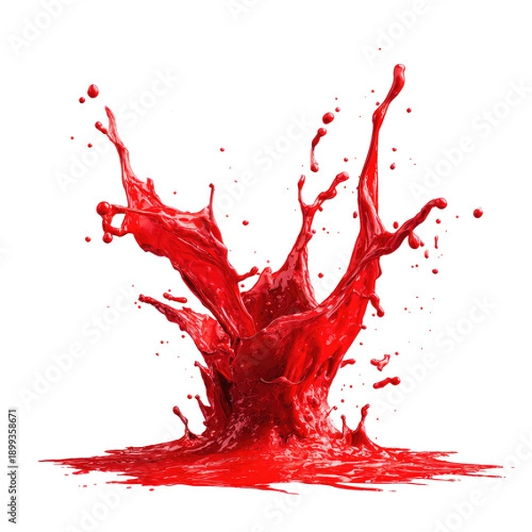 Obraz Vibrant crimson liquid splash (1)