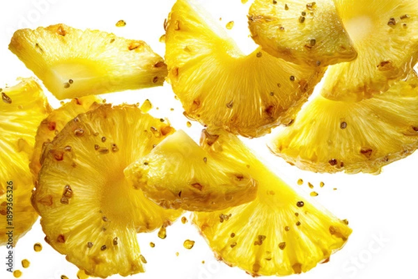 Obraz Freshly sliced pineapple segments