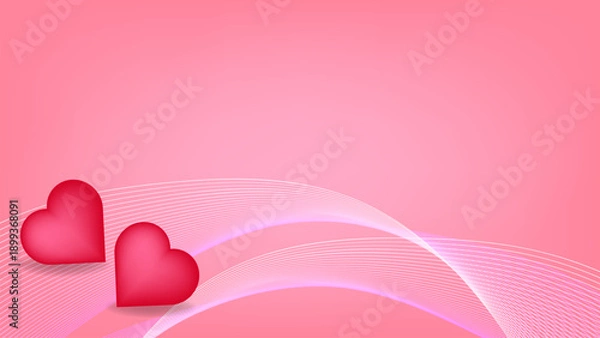 Fototapeta pink hearts background