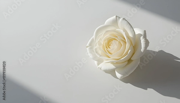 Obraz white rose on a white background
