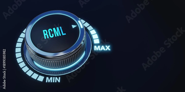 Obraz Robot Control Meta Language technology concept. RCML. 3d illustration