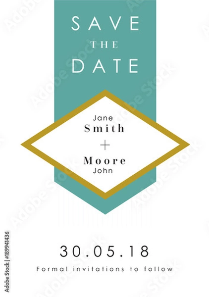 Obraz Save the Date Green theme