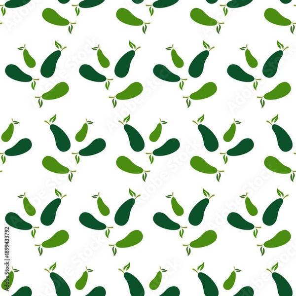 Obraz Seamless Pattern with Avocado Fruits Design