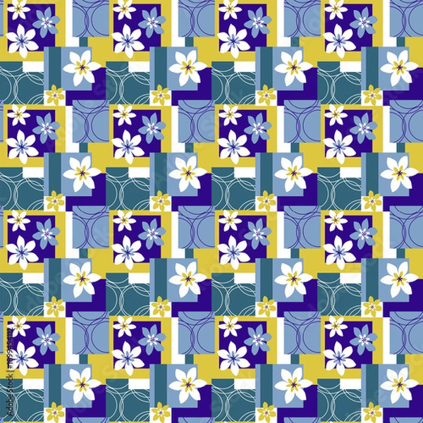 Fototapeta seamless pattern with flowers