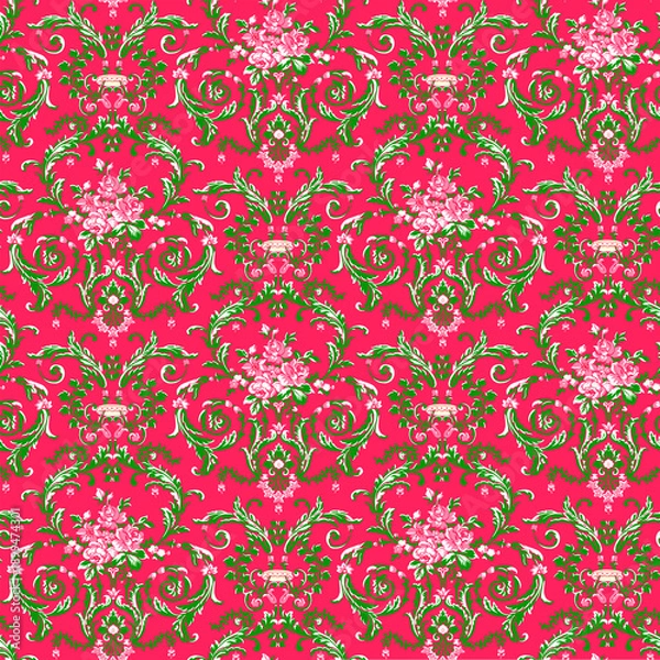 Fototapeta seamless pattern with flowers