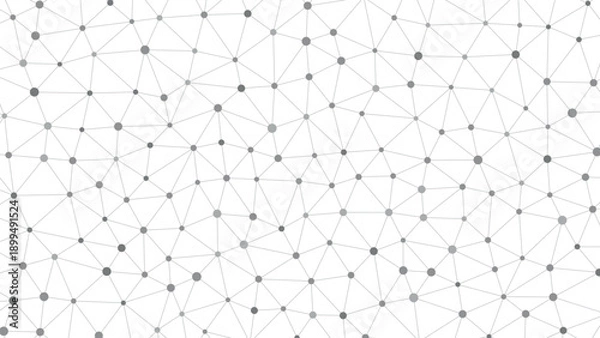 Obraz Abstract white mesh network with gray dots and lines