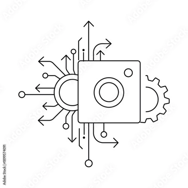 Obraz Instagram Algorithm Icon. Vector Design