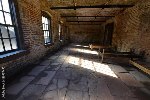 Fototapeta Accommodation at a Confederate fort during the American civil war.
