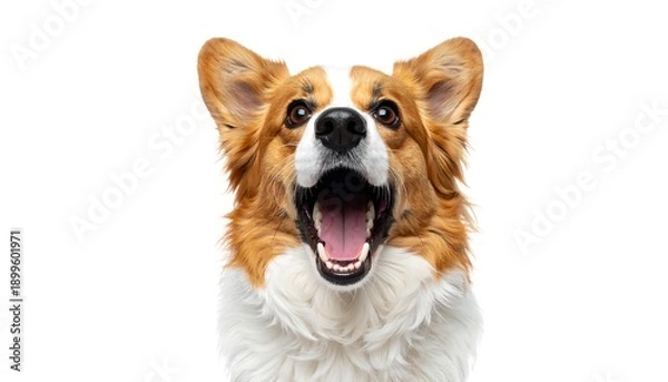 Obraz Smiling Corgi Dog Portrait Closeup.