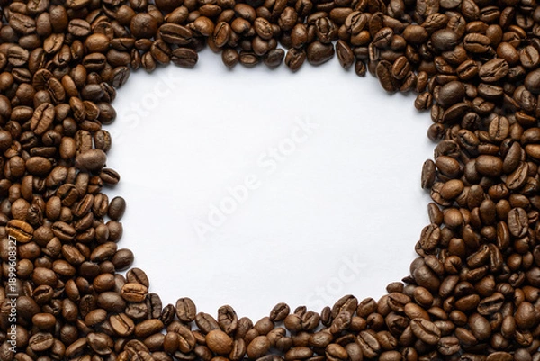 Obraz coffee bean on white background
