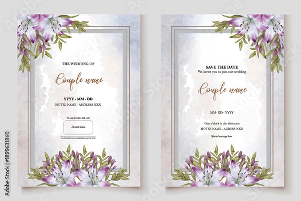 Obraz Save the date wedding invitation templates