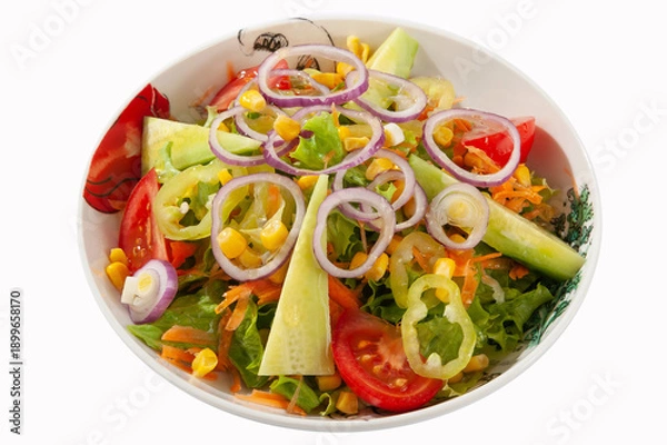 Obraz Fish and vegetable salad