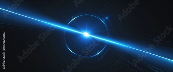 Obraz Cinematic Blue Beam Sci-Fi Visual