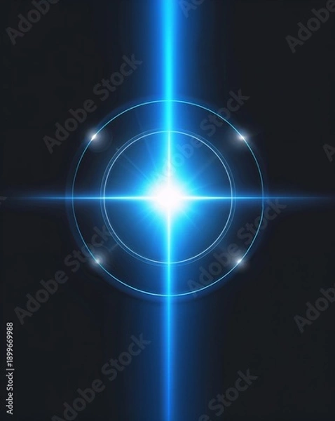 Obraz Cinematic Blue Beam Sci-Fi Visual