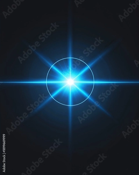 Obraz Cinematic Blue Beam Sci-Fi Visual