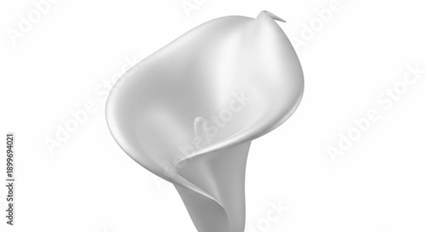 Obraz White Plastic Funnel on White Background.