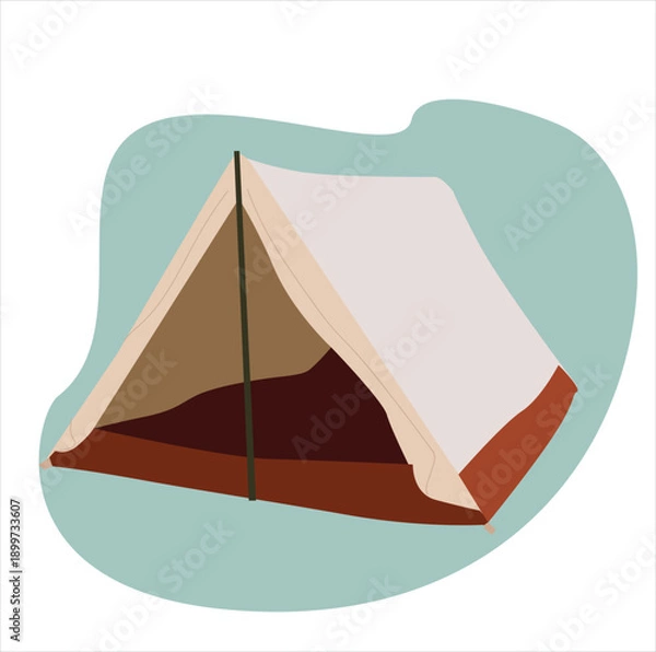 Obraz camping tent. Tent vector isolated
