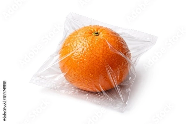 Obraz Fresh Orange in Transparent Vacuum Packaging
