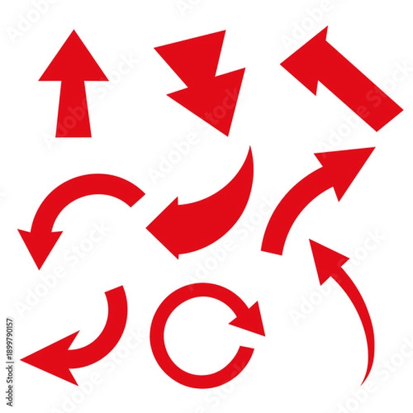 Obraz set of red arrows