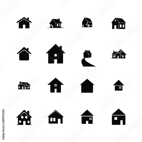 Obraz real estate icon set