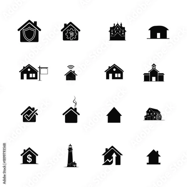Obraz house icons set