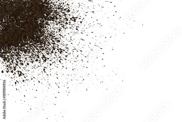 Obraz  mud splash isolated transparency background.