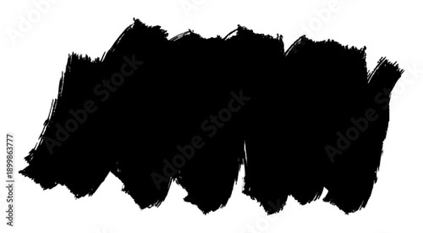 Fototapeta Black Grunge Paint Brush Stroke Vector