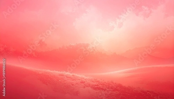 Obraz Gradient Red Background with Reflective Surface and Soft Glow