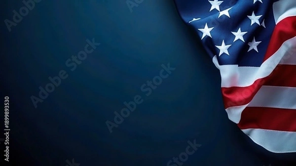 Obraz american flag frame on textured background with copy space