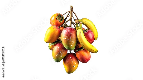 Obraz red apple on white background