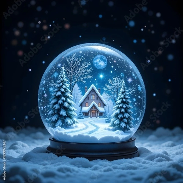 Fototapeta 스노우 글로브의 겨울 원더랜드