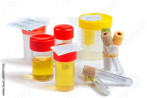 Obraz Lab Medical Test Container Collection