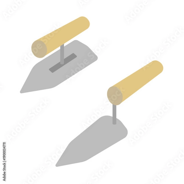 Obraz 左官鏝のイラスト