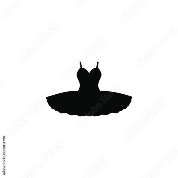 Obraz Tutu silhouette vector flat illustration design.