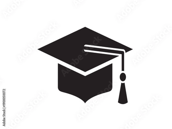 Obraz Minimalist graduation cap icon