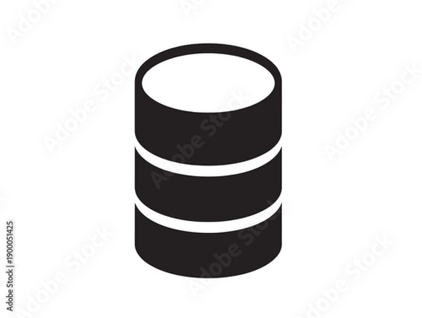 Obraz Minimalist database icon with clean lines