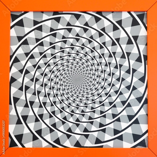 Obraz Optical illusion. 3d abstract background, geometric circle