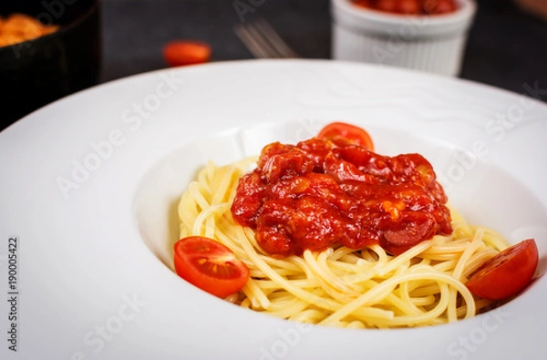 Obraz Spaghetti with sauce